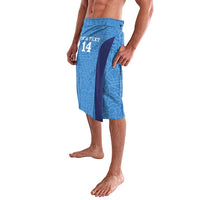 Custom Brazil Football Lavalava Vamos Selecao - Blue - Wonder Print Shop