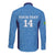 Custom Brazil Football Long Sleeve Button Shirt Vamos Selecao - Blue - Wonder Print Shop