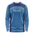 Custom Brazil Football Long Sleeve Shirt Vamos Selecao - Blue - Wonder Print Shop
