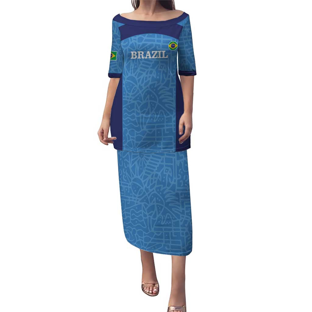 Custom Brazil Football Puletasi Vamos Selecao - Blue - Wonder Print Shop