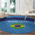 Custom Brazil Football Round Carpet Vamos Selecao - Blue