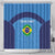 Custom Brazil Football Shower Curtain Vamos Selecao - Blue