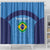 Custom Brazil Football Shower Curtain Vamos Selecao - Blue