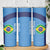 Custom Brazil Football Skinny Tumbler Vamos Selecao - Blue - Wonder Print Shop