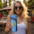 Custom Brazil Football Skinny Tumbler Vamos Selecao - Blue - Wonder Print Shop