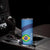 Custom Brazil Football Skinny Tumbler Vamos Selecao - Blue - Wonder Print Shop