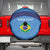 Custom Brazil Football Spare Tire Cover Vamos Selecao - Blue - Wonder Print Shop