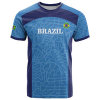 Custom Brazil Football T Shirt Vamos Selecao - Blue - Wonder Print Shop