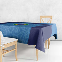 Custom Brazil Football Tablecloth Vamos Selecao - Blue - Wonder Print Shop