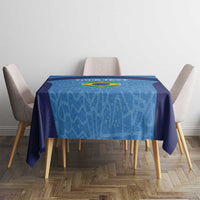 Custom Brazil Football Tablecloth Vamos Selecao - Blue - Wonder Print Shop