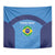 Custom Brazil Football Tapestry Vamos Selecao - Blue - Wonder Print Shop