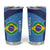 Custom Brazil Football Tumbler Cup Vamos Selecao - Blue - Wonder Print Shop