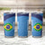 Custom Brazil Football Tumbler Cup Vamos Selecao - Blue - Wonder Print Shop