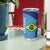 Custom Brazil Football Tumbler Cup Vamos Selecao - Blue - Wonder Print Shop