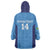 Custom Brazil Football Wearable Blanket Hoodie Vamos Selecao - Blue - Wonder Print Shop