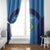Custom Brazil Football Window Curtain Vamos Selecao - Blue - Wonder Print Shop