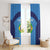 Custom Brazil Football Window Curtain Vamos Selecao - Blue - Wonder Print Shop