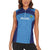 Custom Brazil Football Women Sleeveless Polo Shirt Vamos Selecao - Blue - Wonder Print Shop