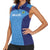 Custom Brazil Football Women Sleeveless Polo Shirt Vamos Selecao - Blue - Wonder Print Shop