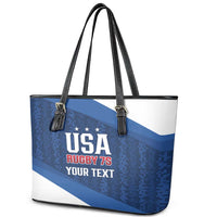 Custom USA Rugby 2025 Leather Tote Bag Go Champions Eagles - Wonder Print Shop