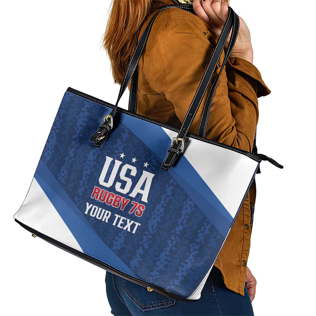 Custom USA Rugby 2025 Leather Tote Bag Go Champions Eagles - Wonder Print Shop