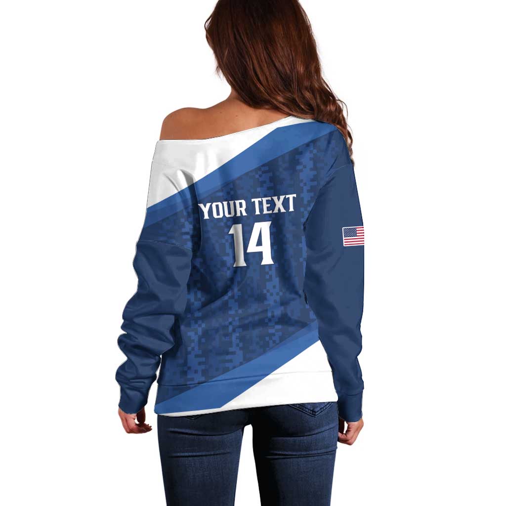 Custom USA Rugby 2025 Off Shoulder Sweater Go Champions Eagles - Wonder Print Shop