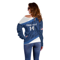 Custom USA Rugby 2025 Off Shoulder Sweater Go Champions Eagles - Wonder Print Shop