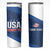 Custom USA Rugby 2025 Skinny Tumbler Go Champions Eagles - Wonder Print Shop