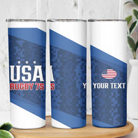 Custom USA Rugby 2025 Skinny Tumbler Go Champions Eagles - Wonder Print Shop
