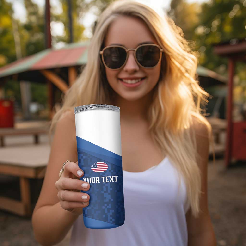 Custom USA Rugby 2025 Skinny Tumbler Go Champions Eagles - Wonder Print Shop