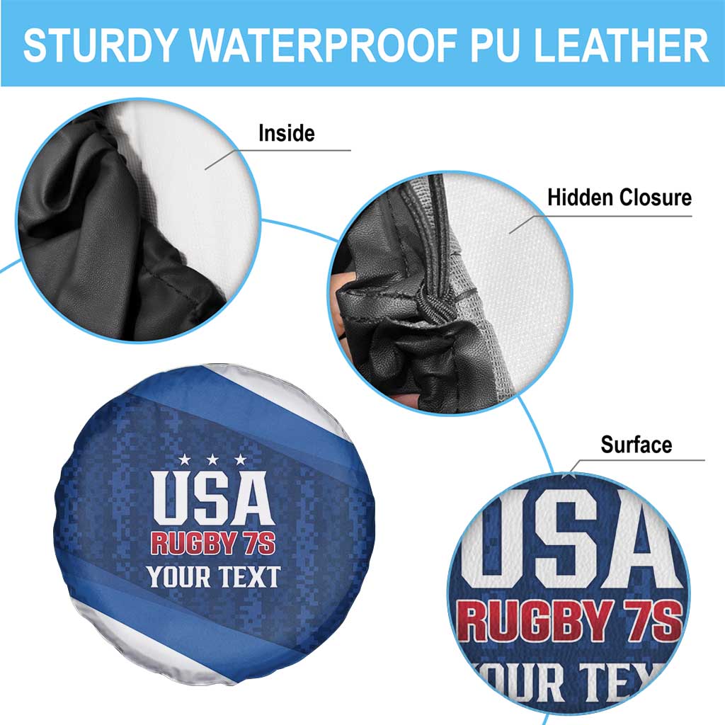 Custom USA Rugby 2025 Spare Tire Cover Go Champions Eagles - Wonder Print Shop