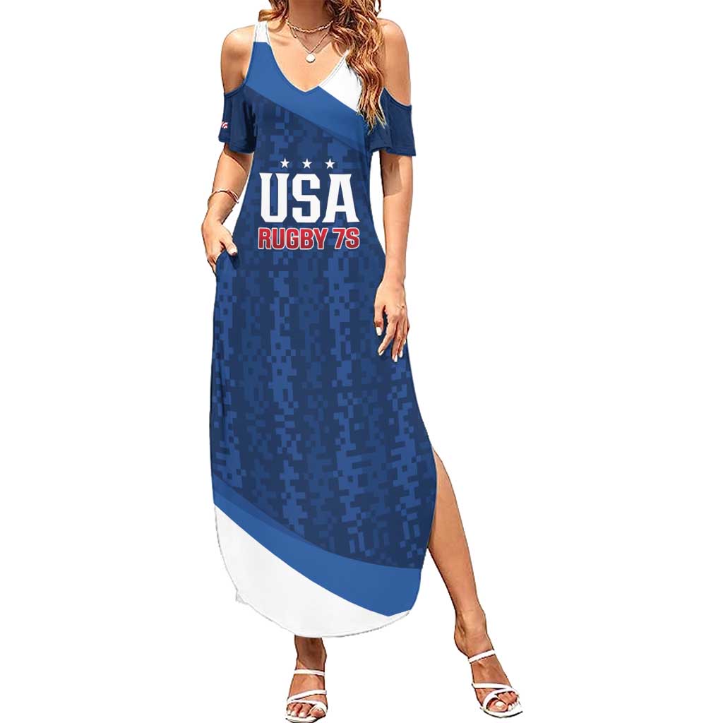 Custom USA Rugby 2025 Summer Maxi Dress Go Champions Eagles - Wonder Print Shop