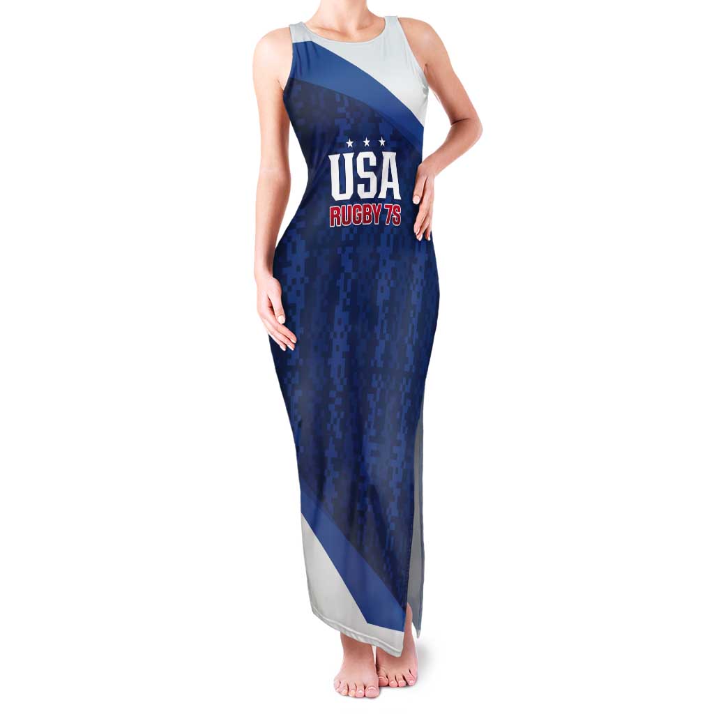 Custom USA Rugby 2025 Tank Maxi Dress Go Champions Eagles - Wonder Print Shop