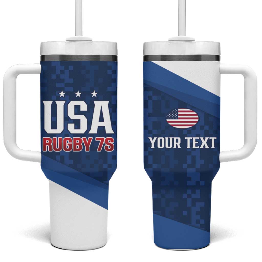Custom USA Rugby 2025 Tumbler With Handle Go Champions Eagles - Wonder Print Shop