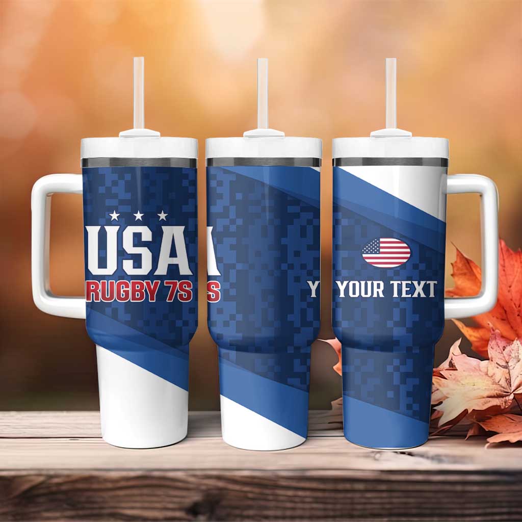 Custom USA Rugby 2025 Tumbler With Handle Go Champions Eagles - Wonder Print Shop