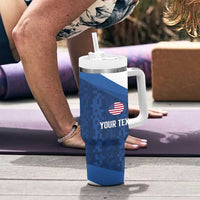 Custom USA Rugby 2025 Tumbler With Handle Go Champions Eagles - Wonder Print Shop