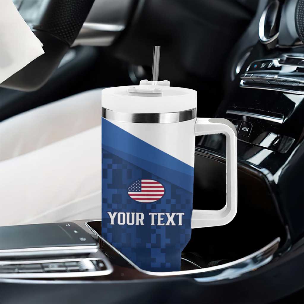 Custom USA Rugby 2025 Tumbler With Handle Go Champions Eagles - Wonder Print Shop