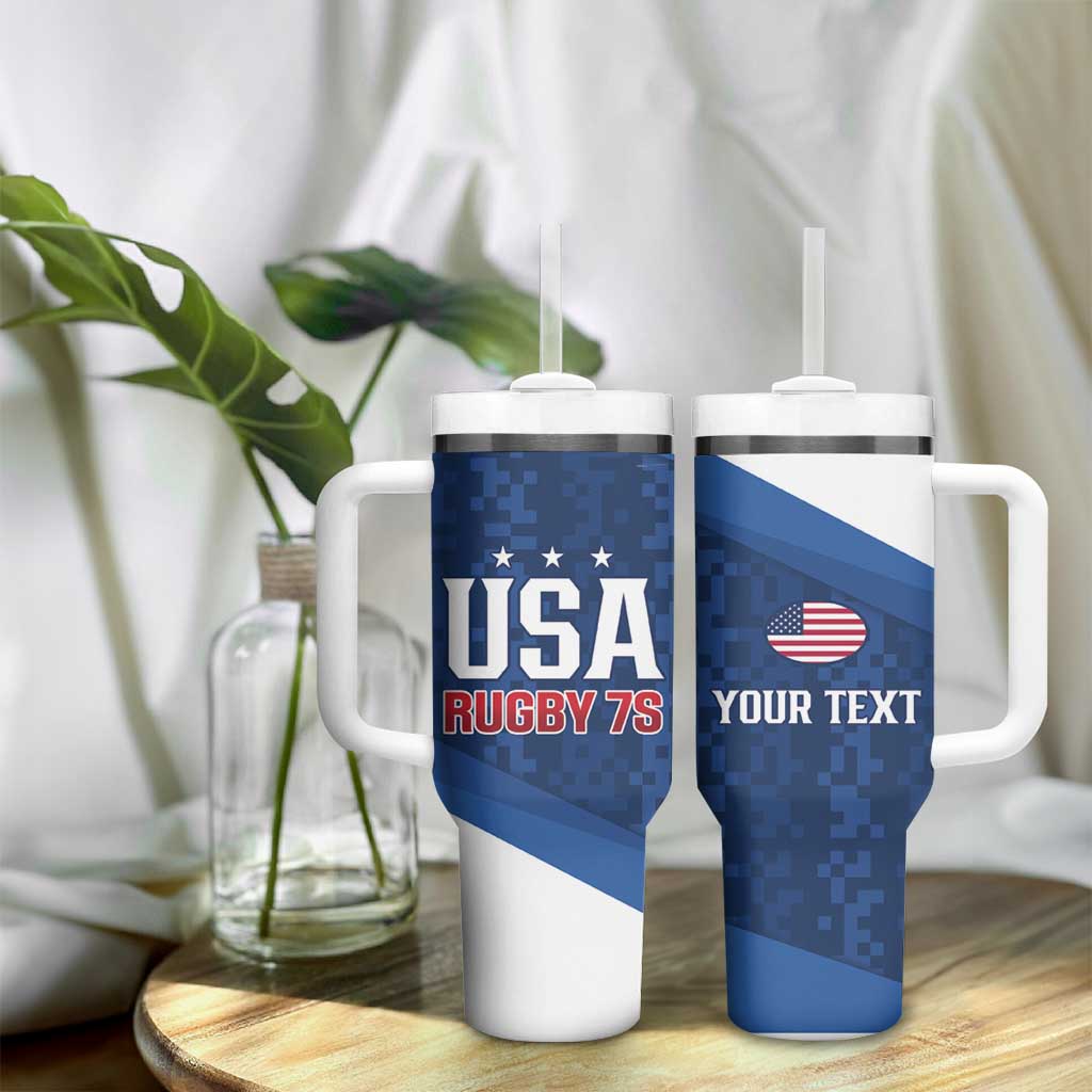 Custom USA Rugby 2025 Tumbler With Handle Go Champions Eagles - Wonder Print Shop