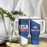 Custom USA Rugby 2025 Tumbler With Handle Go Champions Eagles - Wonder Print Shop