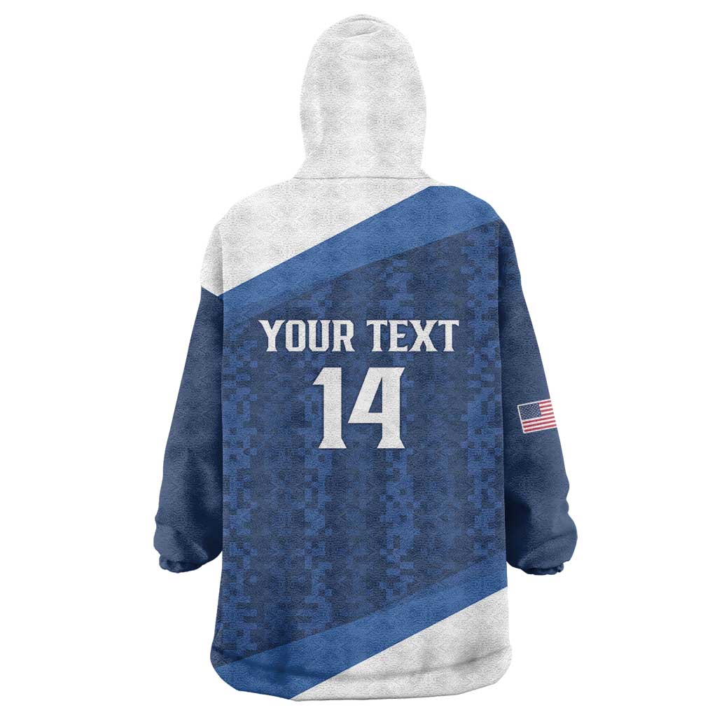 Custom USA Rugby 2025 Wearable Blanket Hoodie Go Champions Eagles - Wonder Print Shop
