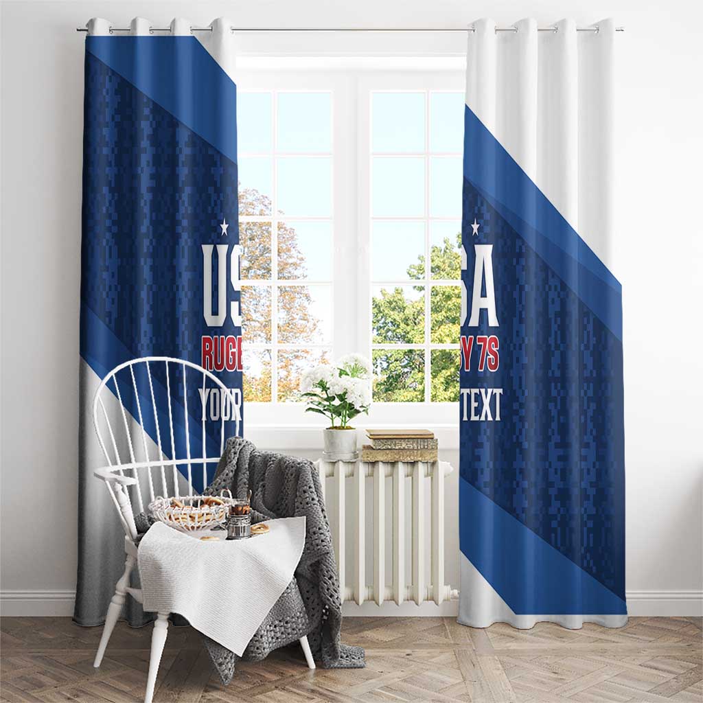 Custom USA Rugby 2025 Window Curtain Go Champions Eagles - Wonder Print Shop