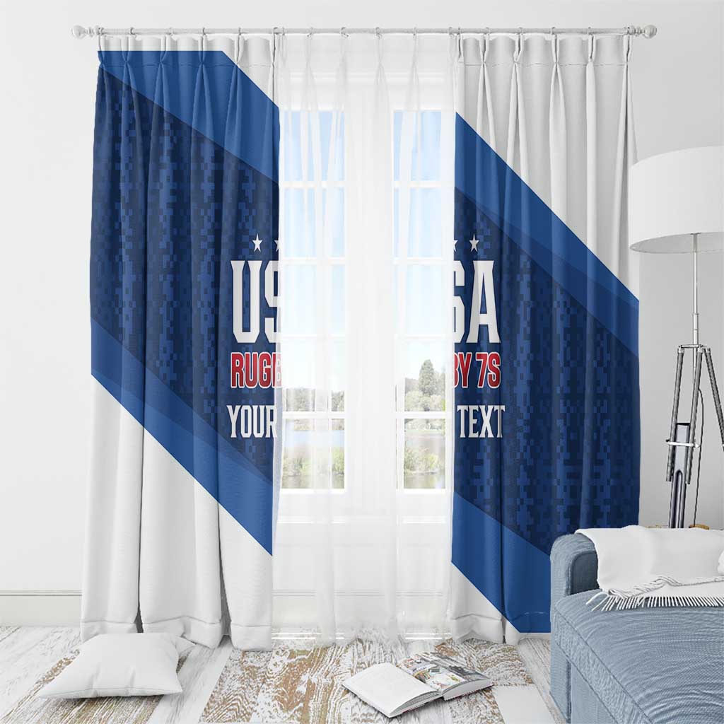 Custom USA Rugby 2025 Window Curtain Go Champions Eagles - Wonder Print Shop