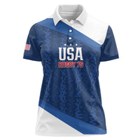 Custom USA Rugby 2025 Women Polo Shirt Go Champions Eagles - Wonder Print Shop