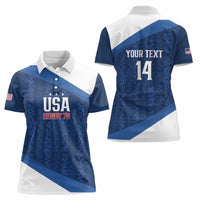 Custom USA Rugby 2025 Women Polo Shirt Go Champions Eagles - Wonder Print Shop