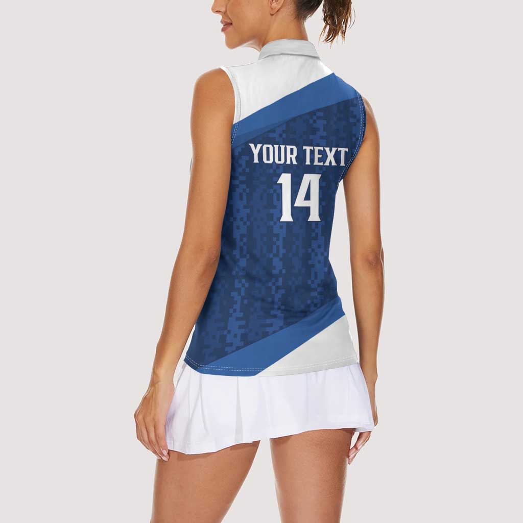 Custom USA Rugby 2025 Women Sleeveless Polo Shirt Go Champions Eagles - Wonder Print Shop