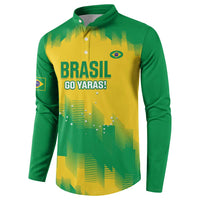 Custom Brasil Rugby 2025 Button Sweatshirt Go Champions Yaras - Wonder Print Shop