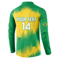 Custom Brasil Rugby 2025 Button Sweatshirt Go Champions Yaras - Wonder Print Shop