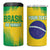 Custom Brasil Rugby 2025 4 in 1 Can Cooler Tumbler Go Champions Yaras - Wonder Print Shop