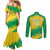 Custom Brasil Rugby 2025 Couples Matching Mermaid Dress and Long Sleeve Button Shirt Go Champions Yaras