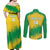 Custom Brasil Rugby 2025 Couples Matching Off Shoulder Maxi Dress and Long Sleeve Button Shirt Go Champions Yaras - Wonder Print Shop